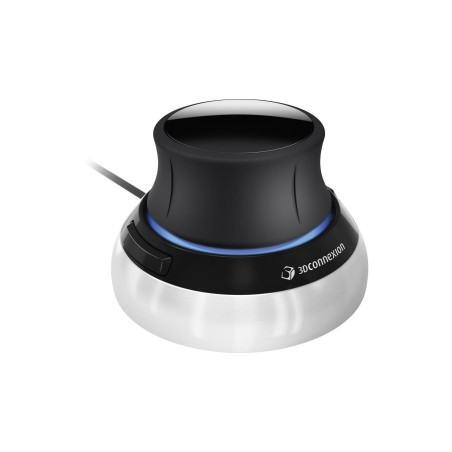 3Dconnexion SpaceMouse Compact - Sleek Black & Silver Design for Ultimate Precision and Comfort